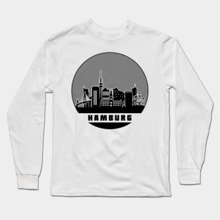 Hamburg Germany Skyline Long Sleeve T-Shirt